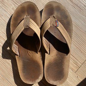 Leather Rainbow Sandals Size 10 Men's Gently Used
